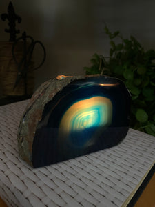 Blue Agate tea light Candle Holder