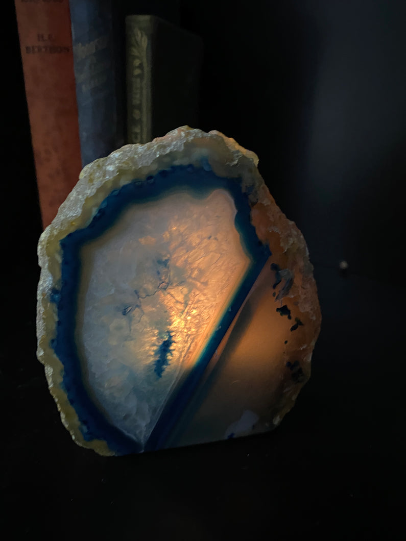 Blue Agate tea light Candle Holder