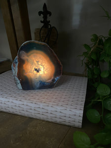 Blue Agate tea light Candle Holder