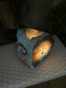 Blue Agate tea light Candle Holder