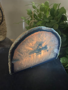 Blue Agate tea light Candle Holder