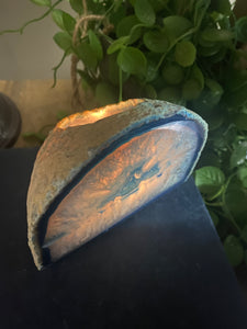 Blue Agate tea light Candle Holder 43