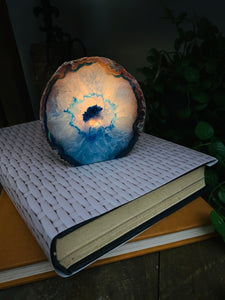 Blue Agate tea light Candle Holder