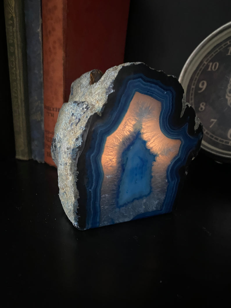 Blue Agate tea light Candle Holder