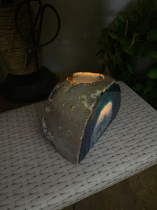 Blue Agate tea light Candle Holder