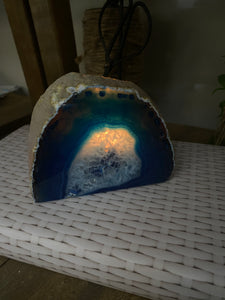 Blue Agate tea light Candle Holder