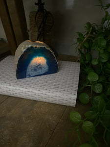 Blue Agate tea light Candle Holder