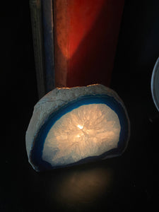 Blue Agate tea light Candle Holder