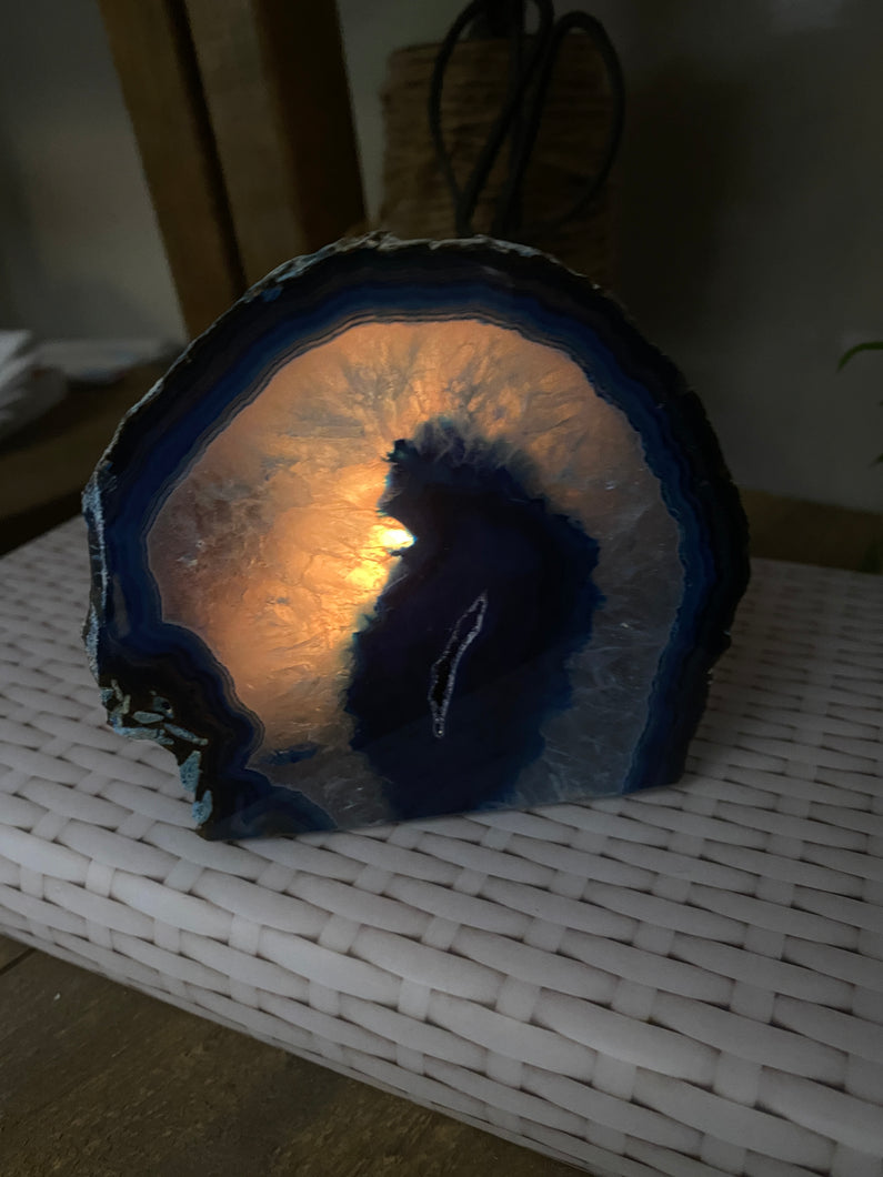 Blue Agate tea light Candle Holder