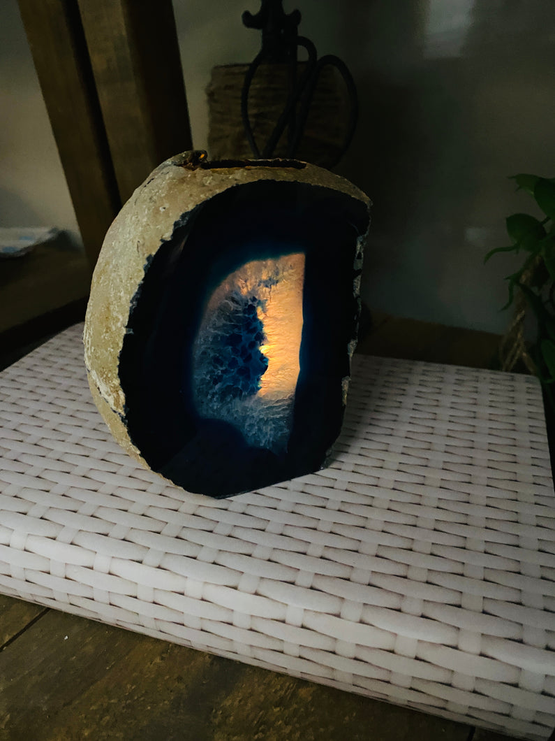 Blue Agate tea light Candle Holder