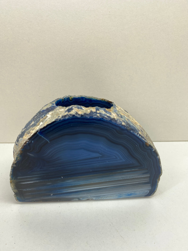 Blue Agate tea light Candle Holder