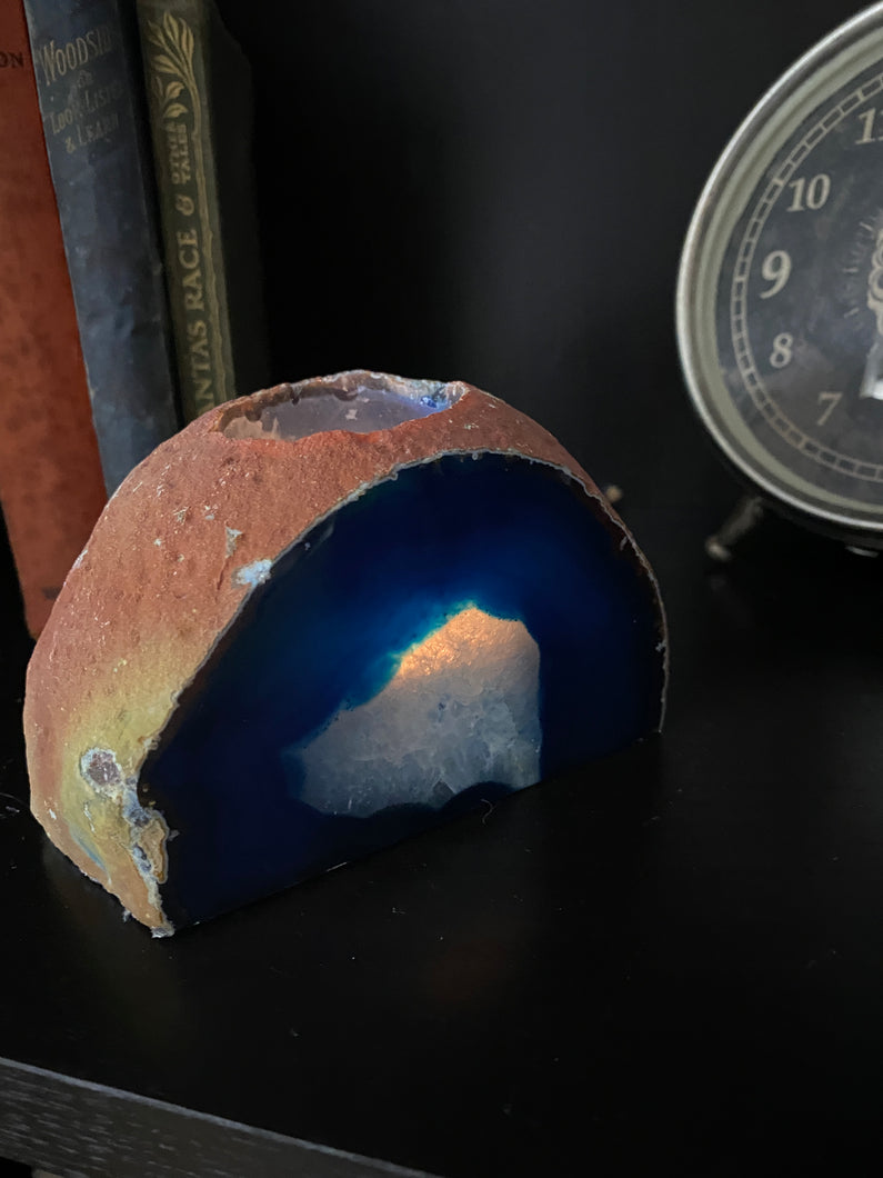 Blue Agate tea light Candle Holder