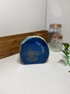 Blue Agate tea light Candle Holder