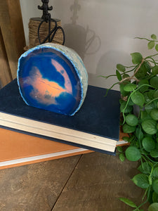 Blue Agate tea light Candle Holder