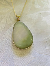 Load image into Gallery viewer, Burmese Jade Stirling silver pendant - necklace