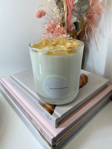 Large Citrine natural soy Candle - Large candle size (285g)