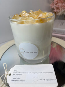 Large Citrine natural soy Candle - Large candle size (285g)