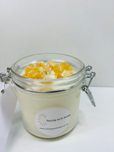 Load image into Gallery viewer, Medium Citrine infused natural soy Candle in a jar - Medium size (180g)