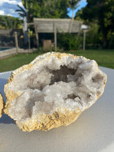 Load image into Gallery viewer, Clear Quartz crystal geode - home décor and table display 13