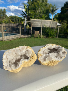 Clear Quartz crystal geode - home décor and table display 13