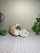 Load image into Gallery viewer, Clear Quartz crystal geode - home décor and table display 20