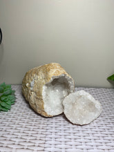 Load image into Gallery viewer, Clear Quartz crystal geode - home décor and table display 20