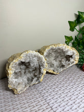 Load image into Gallery viewer, Clear Quartz crystal geode - home décor and table display 28