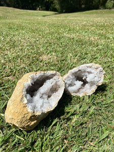 Clear Quartz crystal geode - home décor and table display 29