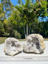 Load image into Gallery viewer, Clear Quartz crystal geode - home décor and table display 30