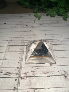 Clear Quartz pyramid, paper weight or unique display piece