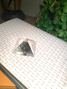 Clear Quartz pyramid - paper weight or unique display piece