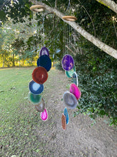 Load image into Gallery viewer, Coloured Agate windchime - natural stone home decor or patio display