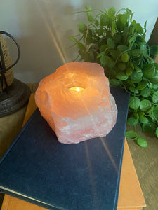 Extra Large Rose Quartz tea light Candle Holder 63
