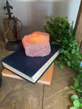 Load image into Gallery viewer, Extra Large Rose Quartz tea light Candle Holder 63