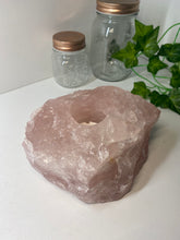 Load image into Gallery viewer, Extra Large Rose Quartz tea light Candle Holder 63