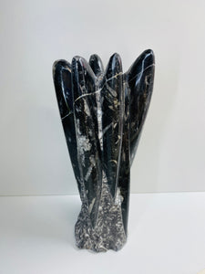 Freestanding Fossil Orthoceras statute