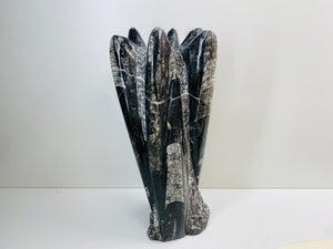 Freestanding Fossil Orthoceras statute