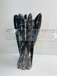 Freestanding Fossil Orthoceras statute