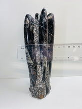 Load image into Gallery viewer, Freestanding Fossil Orthoceras statute