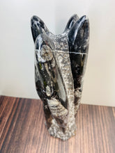 Load image into Gallery viewer, Freestanding Fossil Orthoceras statute