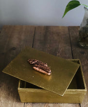 Load image into Gallery viewer, Gold trinket box with Copper handle