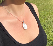 Load image into Gallery viewer, Howlite pendant set in sterling silver - necklace
