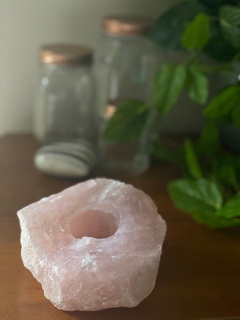 Load image into Gallery viewer, Rose Quartz Candle Holder
