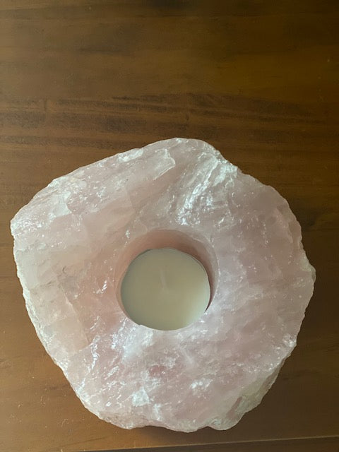 Load image into Gallery viewer, Rose Quartz Candle Holder