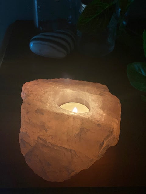 Load image into Gallery viewer, Rose Quartz Candle Holder