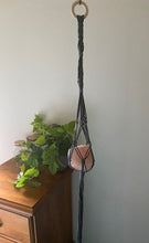 Load image into Gallery viewer, Grey Macrame wall hanging with Rose Quartz