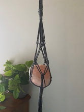 Load image into Gallery viewer, Grey Macrame wall hanging with Rose Quartz