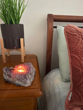 Load image into Gallery viewer, Amethyst crystal candle holder