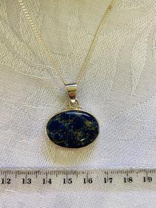 Lapis Lazuri pendant set in sterling silver - necklace