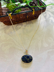 Lapis Lazuri pendant set in sterling silver - necklace